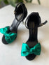 Ribbon Bows Decor Buckle Straps Heels
